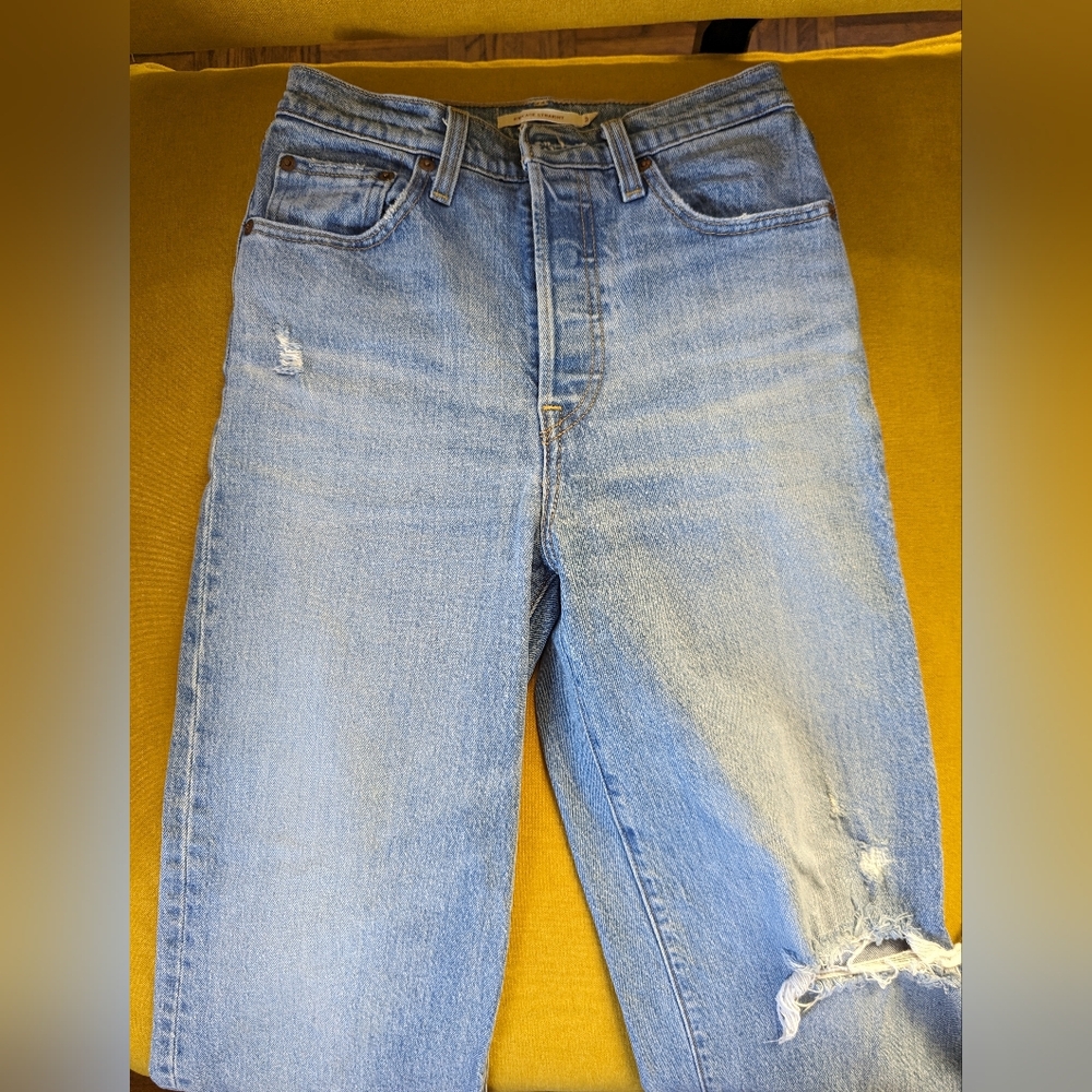 Levi's Medium Blue Button-Fly Jeans